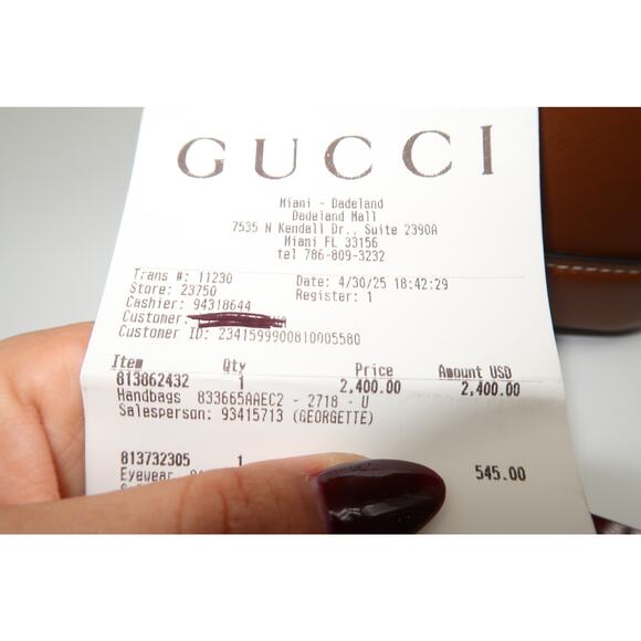 Gucci Leather Horsebit Accent 73 Series Small Bucket Handbag Brown - Picture 16 of 16